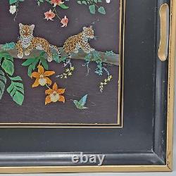 Lynn Chase Jaguar Jungle Wooden Serving Tray with Handles