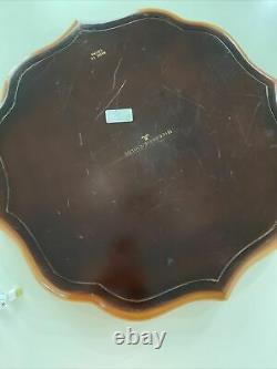 MACKENZIE CHILDS PARCHMENT Stately Wood Serving Drink Platter Tray Rare
