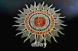 MID CENTURY 1970 SUNBURST KING SERVING TRAY, BY COUROC OF MONTEREY, With LABEL
