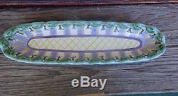 MacKenzie Childs Go Fish Large Wood Handle Serving Drink Tray Long Retired