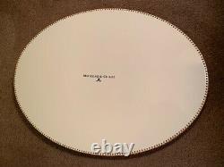 Mackenzie Childs Parchment Check pattern large wood Serving tray