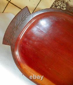 Mahogany Carved Serving Tray