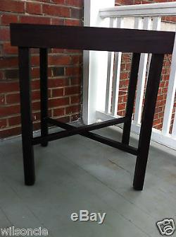 Mahogany Wood Folding Rectangular Removable Serving Tray Table