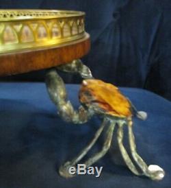 Maitland-Smith 8116-25 Regency Marquetry Crab Table Tray Tiger Penshell Inlay