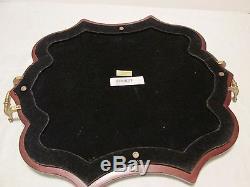 Maitland-Smith BURLED WOOD Serving TRAY Hand Made Estate 2530-121 Brass Handles