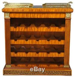 Maitland Smith Neoclassical Style Walnut Wine Rack with Removable Serving Tray