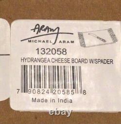 Michael Aram Hydrangea Cheeseboard with Knife New in Box