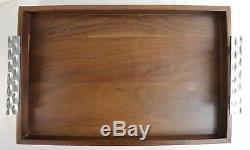 Michael Wainwright Truro Platinum Wood Rectangular Tray 13 x 20
