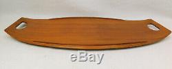Mid Century Danish Modern Dansk IHQ Teak Wood Serving Tray Cutting Board Platter
