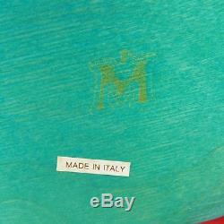 Mid Century Manzoni Pietro Vietri Multi Color Wood Serving Tray Made In Italy