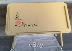 Mid Century Wood Folding Bed Tray Serving Tray adjustable top