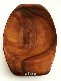 Millard Blair Hawaii Koa Kou Wood Serving Display Tray Dish Bowl Tiki Luau MCM
