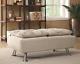 Modern Beige Upholstered Storage Ottoman with Serving Trays by Coaster 300423