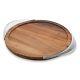 Modern Serving Tray Home Bar Tool Tabletop Accessories Dining Wood Smooth Curves