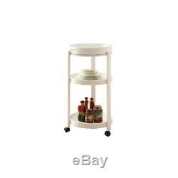 Monarch Specialties White Bar Cart With A Serving Tray On Castors i3345