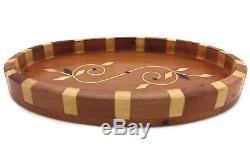 Moroccan Thuya Wood Burl Serving Trays Plates Set Of 3 Sizes