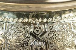 Moroccan tea tray silver brass tray tea tray large serving tray wedding tea tray