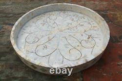 Mother Of Pearl Inlay tray, serving tray, table tray, waterproof tray