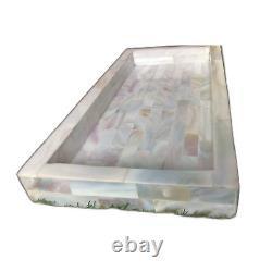 Mother of Pearl Inlay Serving Tray Antique Coffee Table Tray for Home Decor