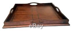 Mountain Woods 23 Square Ottoman Luxury Wooden Serving Tray