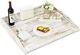 MyGift Whitewashed Wood Jumbo Sized Stove Top Cover Countertop Tray Noodle Board