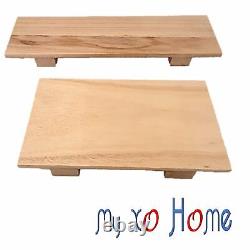 MyXOHome Set of 2 Silky Light Golden Wood Serving Tray