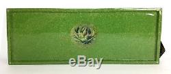 NEW ANNIE MODICA Artichoke Green Pink Gold Bar Tray Collectible Decoupage Wood