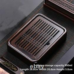 NEW Super Luxury Ebony Solid Wooden Kung Fu Gongfu Tea Tray Serving Table Plate