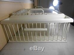 NEW -White Wood Lap Bed Serving Table with Basket Legs & Removable Tray NEW in Box