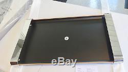NIB WMF CLUB Oblong Black Wood Serving Tray with Stainless steel handles