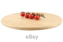 New Wooden 35 Cm Rubber Wood Lazy Susan Kitchen Serving Dish Tray Susan