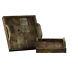 New Wooden Tray Set of Two Reclaimed Wood Finish Dinnerware Serving Dishes Tray