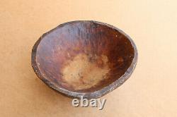 Old Antique Primitive Wooden Wood Bowl Plate Dish Cup Serving Tray Salver 19th