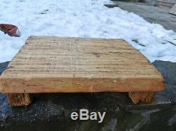 Old Antique Primitive Wooden Wood Bread Board Dough Plate Table Serving Tray