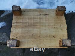 Old Antique Primitive Wooden Wood Bread Board Dough Plate Table Serving Tray