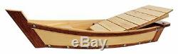 Old Modern Handicrafts Q059 Wooden Sushi Boat Serving Tray Small