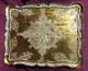 Old Vintage Wood Florentine Gold Gilt Painted Italian Italy Serving Tray MCM Art