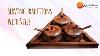 Online Shopping India Wooden Serving Tray With Pots And Spoon
