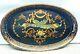 Peacocks Castilian Imports Large Oval Wood Serving Tray Hand Painted