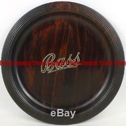 RARE 1930s England BASS BEER 12 inch Inlaid Wood Serving Tray