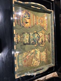 RARE LARGE Annie Modica Serving Tray 21x15x2-3 Signed Dynasty 3 Vases