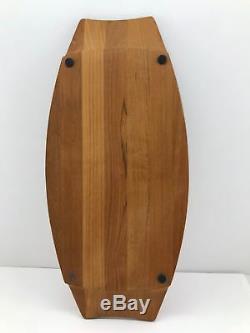 RARE LARGE Dansk IHQ Mid Century Modern Surfboard Wood Serving 26.5 Tray Platter