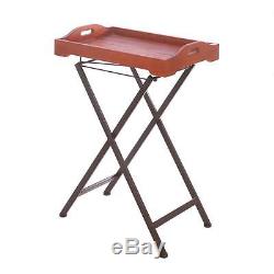 RUSTIC SPIRIT TRAY TABLE Accent Plus Wood Home Decorative Serving Folding Stands