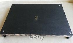 R & Y AugostiPARIS Abalone Inlaid Blk Wood Rectangular Serving Tray