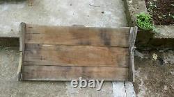 Rare Antique Primitive Old Art Wooden Serving Table / Serving Tray Hand Carved