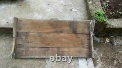 Rare Antique Primitive Old Art Wooden Serving Table / Serving Tray Hand Carved