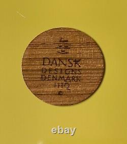 Rare Dansk IHQ Yellow Lacquered Teak Wood Serving Tray