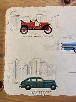 Rare Pontiac Car 50 years anniversary 1907 1927 1937 1947 1957 Wood Serving Tray