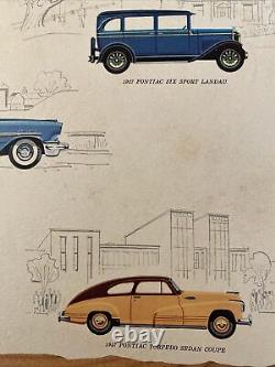 Rare Pontiac Car 50 years anniversary 1907 1927 1937 1947 1957 Wood Serving Tray