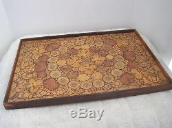 Rare Vintage Genuine Mid Century Unique Hand Crafted Wood Serving Tray